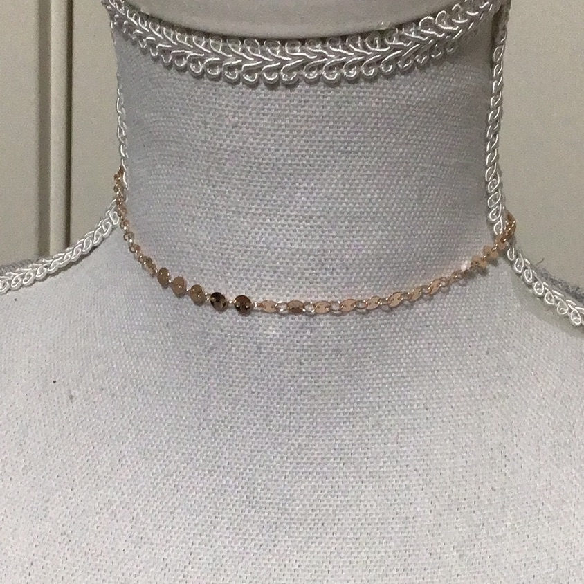 Nwot Petite Rose Gold Tone Discs Necklace!